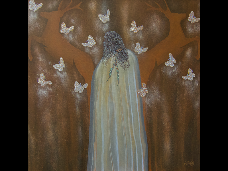 Dancing Butterflies, 2019, Acryl 70 x 70 cm