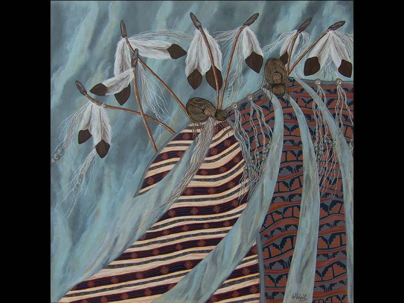 The Rush of the Feathers, 2018, Acryl 70 x 70 cm