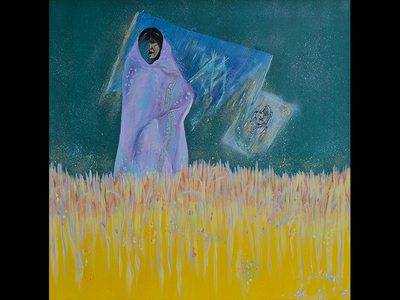 Yellow Field, 1993, Acryl 70 x 70 cm